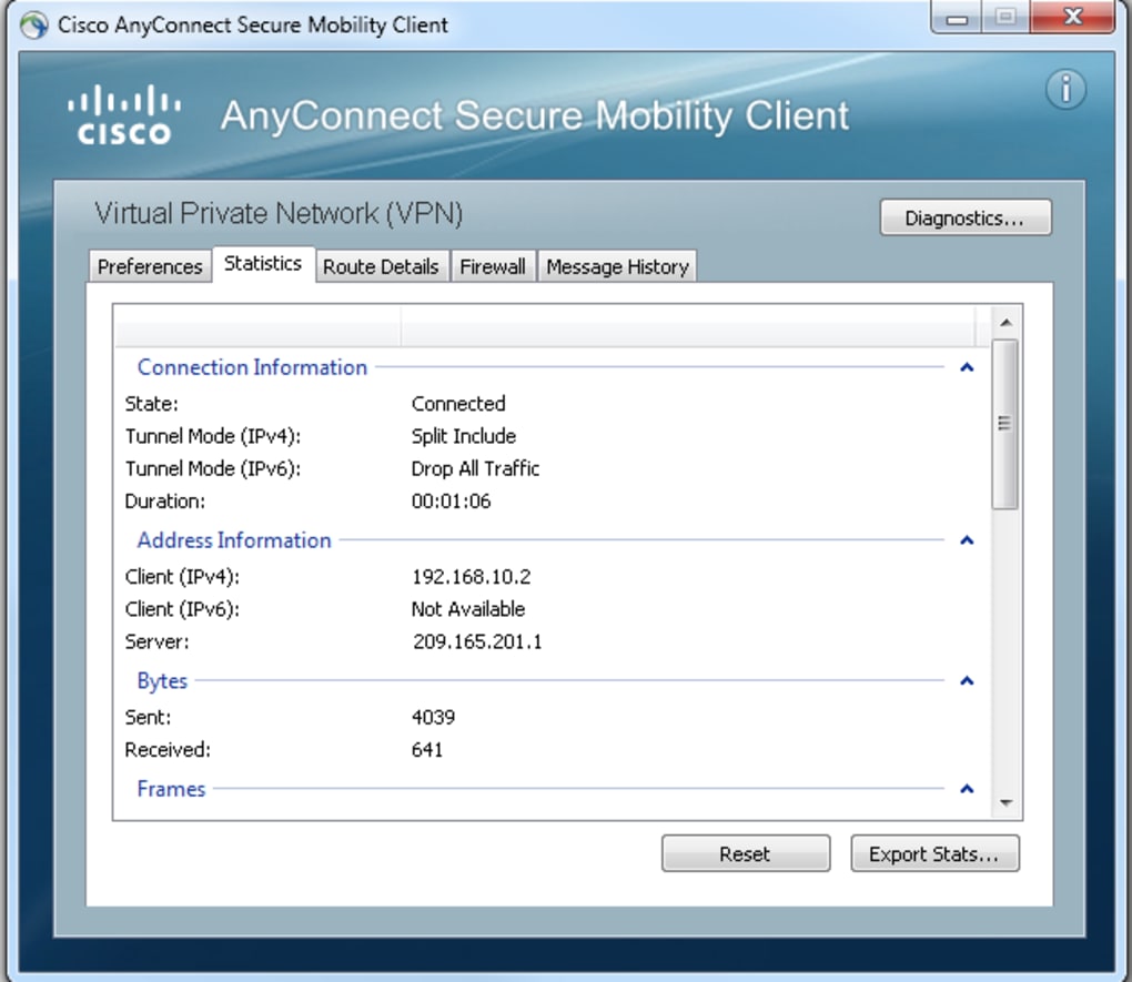 cisco anyconnect mobility client for schenker